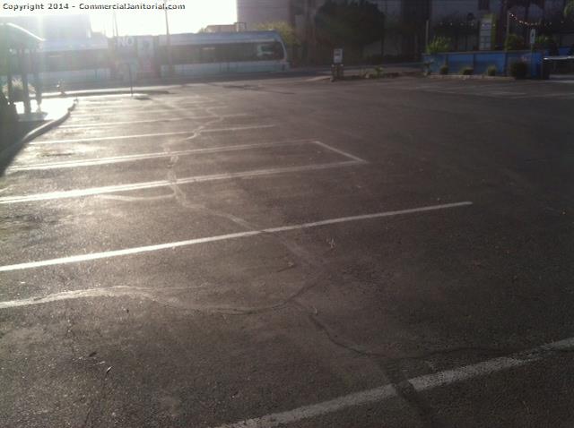 a good job cleaning a parking lot from a day porter in an office
