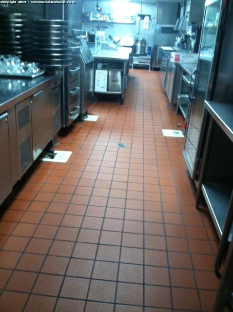 Our janitorial and cleaning company specializes in cleaning the BOH tile floors and appliances in a restaurant kitchen