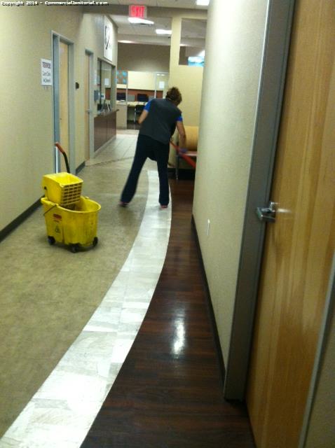 8-20-14 WO-80895-1 Performed Inspection:

Jessie K.

Lobby seats were pullet out and swept and mopped whole lobby Hallway floor.

Place looks good.
