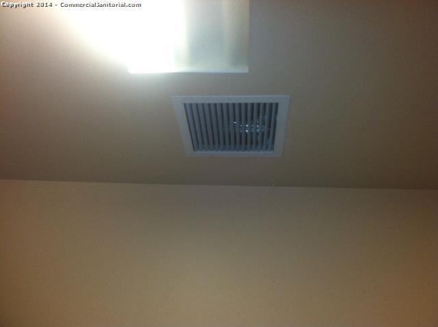 Restroom air vents were dusty now are cleaned.

Inspection made by Bill F.