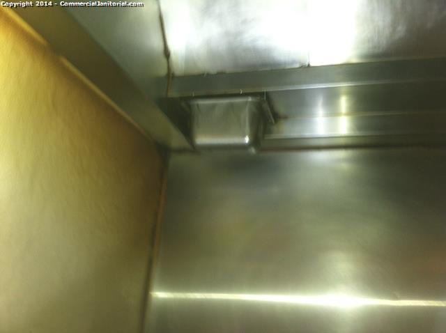 10/30- Harvey K. performed inspection

The crew did a great job of detailing the stainless steel and cleaning out small pan.

The ceiling appearence looks wonderful!!

Nice work!!

The client will be super happy.

Harvey K.
