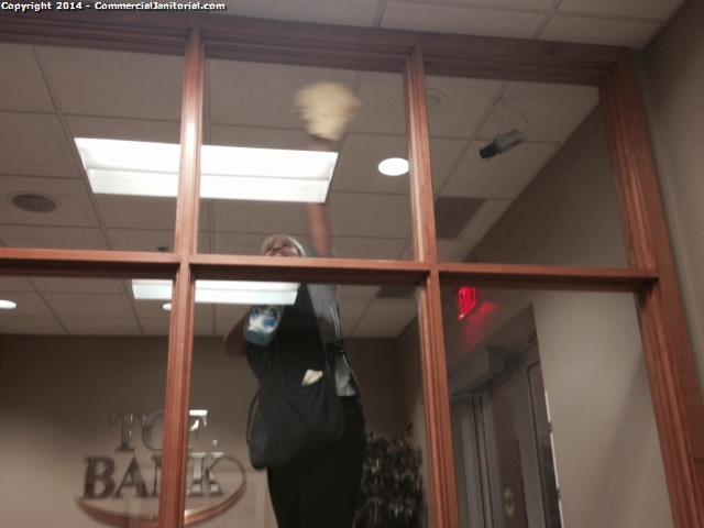 8.20.14 Maria and her team did an amazing job of wiping down glass partitions.

Nice work Maria!!

Tanya H.
