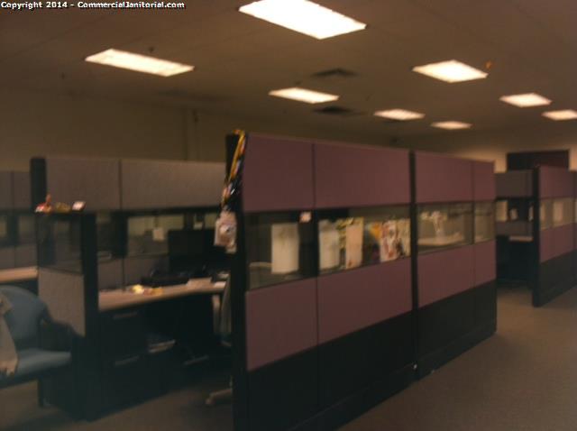 11-20-14

Candi G. performed an site inspection.

The crew did a great job of wiping down the cubicles.

Client will be happy with the work we did.  

Nice job team!

Candi G.