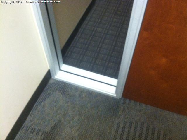 10/29/14

Matt W. performed on-site inspection.

The crew did an excellent job of wiping down all glass partitions.

Nice work team!!

Client will be very happy with our work tonight.

Matt W.