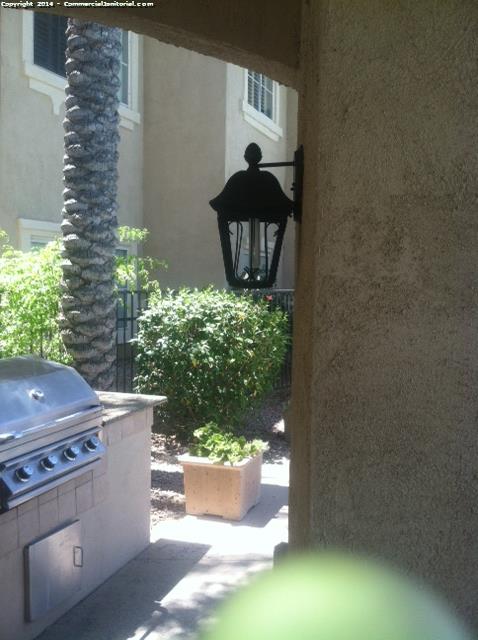 Part of our service is to clean light fixtures and grill
