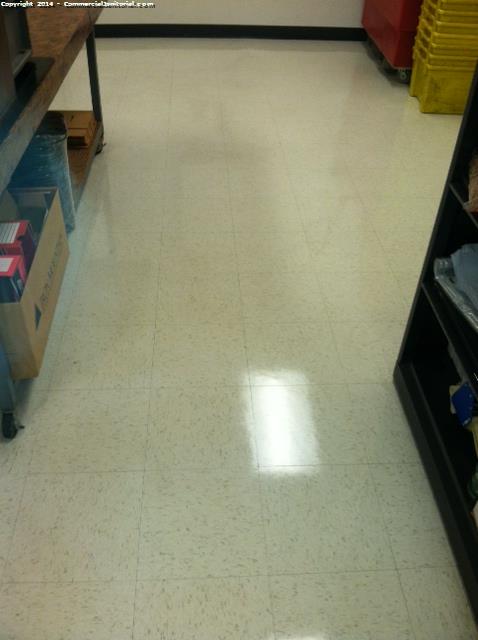 We applied 2 coats of wax on this floor 