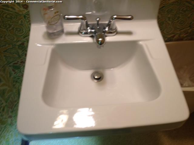 The sinks looked more improved than before they took more time on cleaning them, the shine they have are great . 
