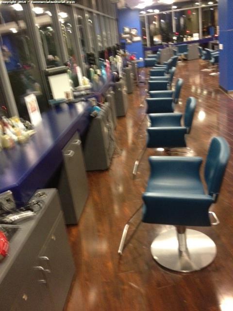 7/21/14 Adrianna performed inspection this evening.

The cleaning crew did a great job tonight getting this salon into shape.

The client will be super happy.

Pedro A.