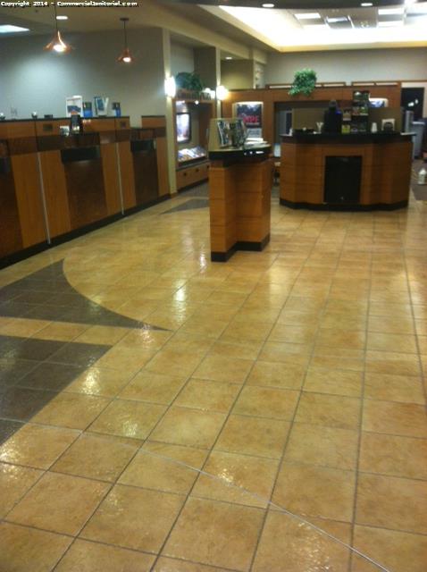 after the floor is done being scrubbed looks great! 
