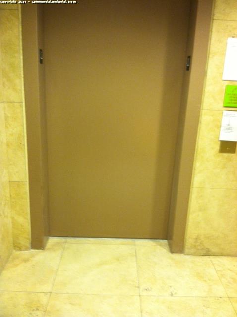 6/20-14 Elev and lobby door that had all scuff marks removed- Jose