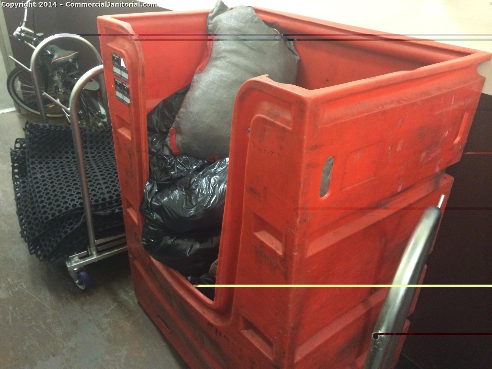 Jim-

Our teams stacked up the mats for the catering company and placed all trash in bin to be properly disposed of.

Client is very happy with our work.