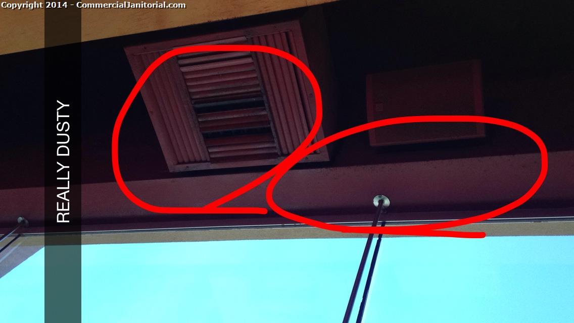 Vents are put on a rotational cleaning schedule in a restaurant