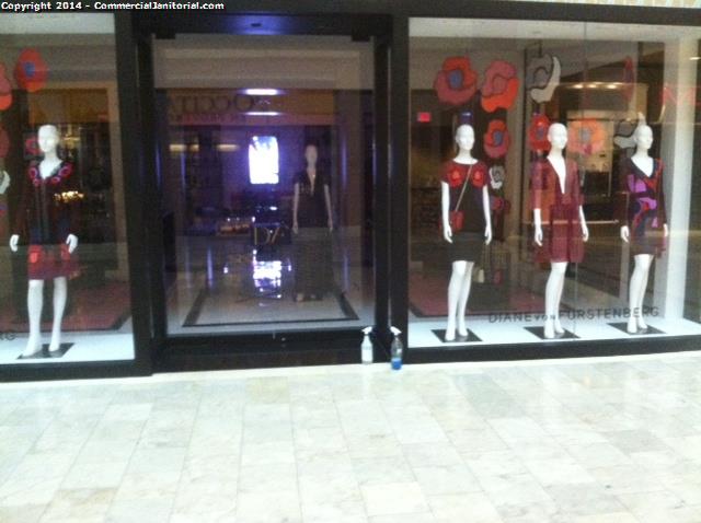 Exterior window have been completed inside Mall Store 