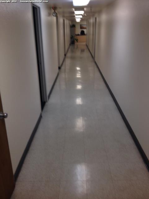 7/3/14 Ricardo Gonzales Cleaner on site Issues found & corrected 1. Some dust on office cubicle tops - dusted off 2. Some light wall marks in wall hallway - scrubbed off 3. Some marks on kick plates - scrubbed off 4. Some grease foot prints on shop floor Note: we still have foot traffic from employes on site until 12am Ready to fix any issue Consumables ok Wearing uniform FYI On the TP we still have 12 left until all is gone as requested by customer to use it until finish 
