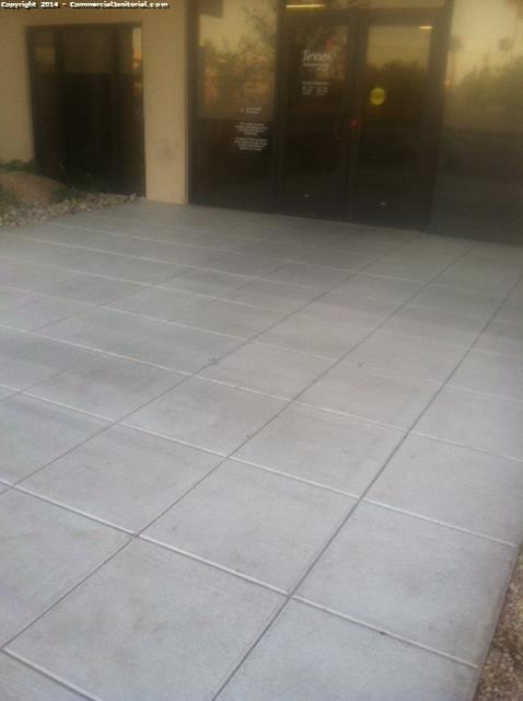 Came to site to check on floors every thing looks good . Also ceramic tile looks great. Out side side walks were also done with the side by side and also power washed. There was some gum that I had to remove. But besides that every thing looks great. 