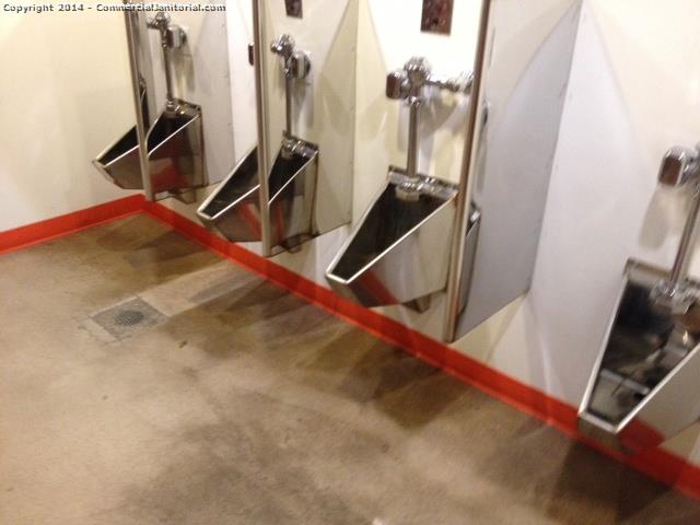 Stainless steel Urinals were cleaned with stainless steel cleaner to give it the extra shine 