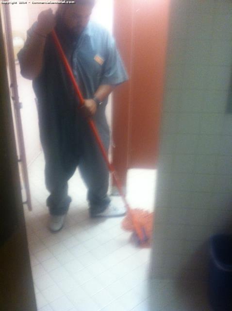 Mopping your way out of a restroom