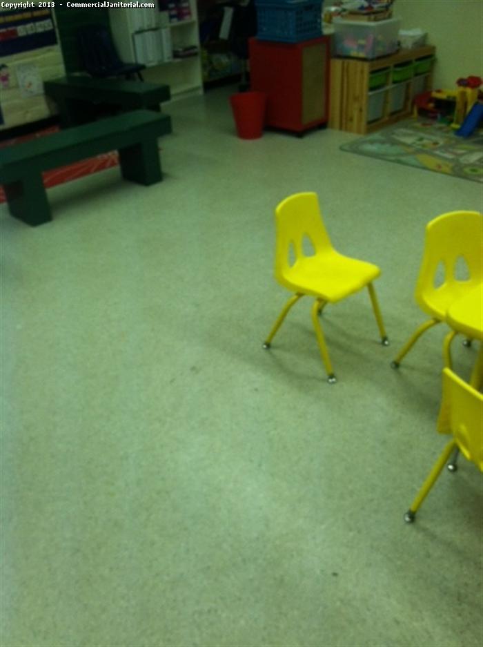 Our commercial janitorial crew uses heavy duty machines ensure the micro dust particles are sucked out of your hard floor particularly at the edge to eliminate dirt and dust so kids can play safely and healthy.
