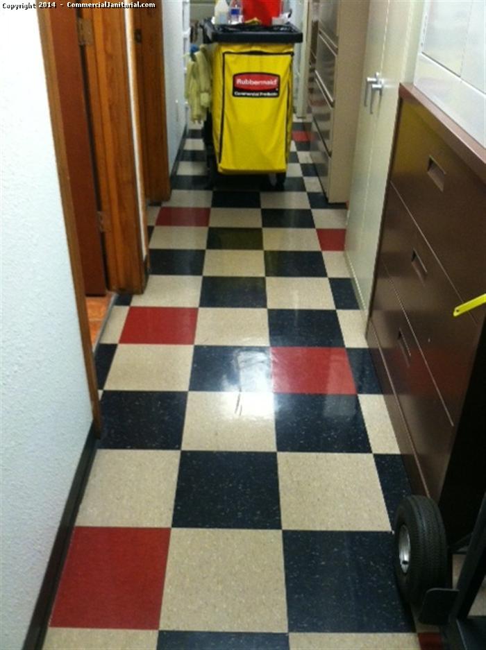 This picture is taken when our commercial janitorial crew brings all equipment and solution to clean the medical office. Cleaning health care facilities require awareness of rules, regulations and laws, in which our staff is expert.  Every time we clean, we use green cleaning principles and techniques. These green cleaning principles are even more important when cleaning a doctors office or medical facility 