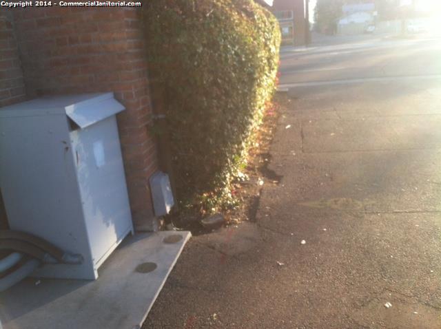 12.9.14-

Angela K. performed inspection 

The crew did a great job of picking up trash and policing grounds.

Way to go TEAM!

Client will be happy.

Angela K.