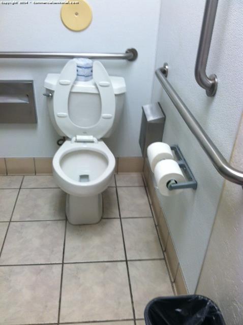 7-30-14 

Harvey performed inspection.

Here is a great photo of how a restroom should be cleaned and sanitized.

Client will be super happpy.