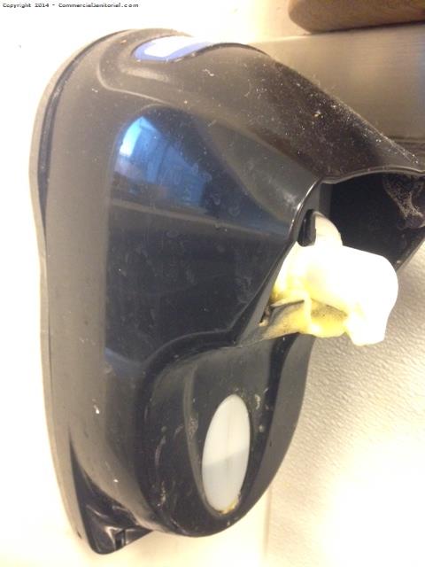 7/1- 

While performing inspection at account we noticed hand soap dispenser not working properly.

We sent supplier an email to have replacement sent first thing in the morning.

Action completed.

Silvio

