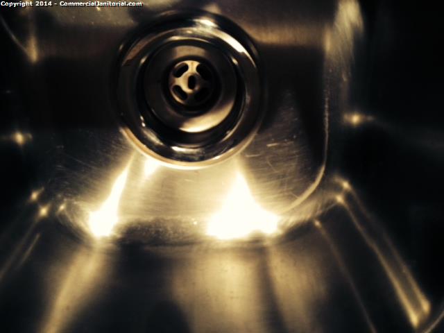 The inside of our sinks have been cleaned , and polished with Stainless Steel 