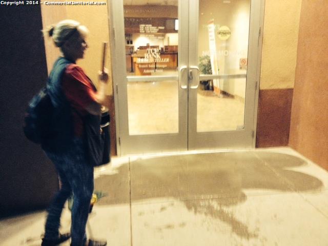 7.21.14 Maria Carbajal was with cleaner.

Front entrance doors came out great.

Pedro L.