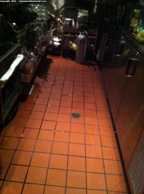 Our janitorial and cleaning company specializes in cleaning the bar floors and under appliances in a restaurant kitchen