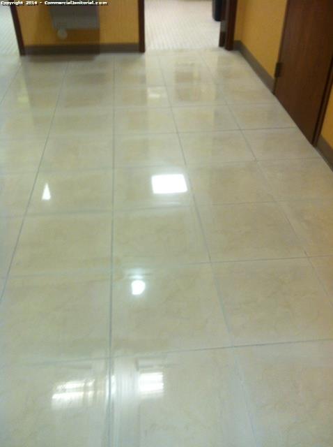 Color seal grout will return to finish other half 