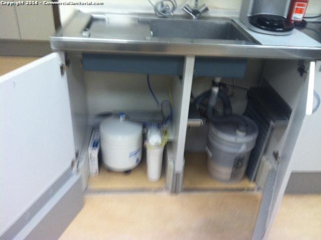 Some facilities require us to open up the cabinets and clean underneath every time they have an event cleaning