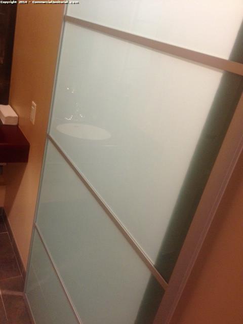 All glass walls were cleaned , without smudges 