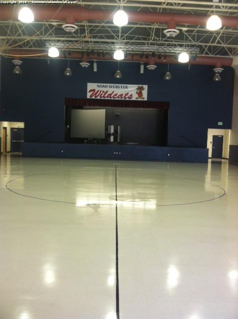All VCT done in gym and this floor shows for it .