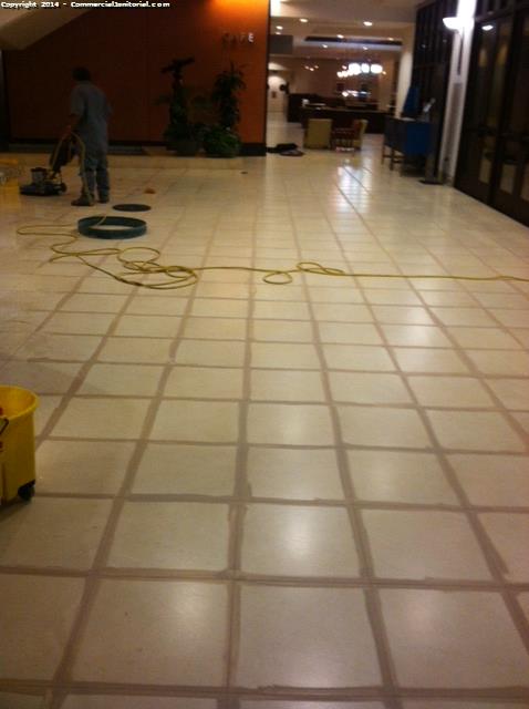 Our first coating of the tile and seal has been completed 