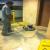 travertine cleaning and polishing in elevator lobby of condo HOA