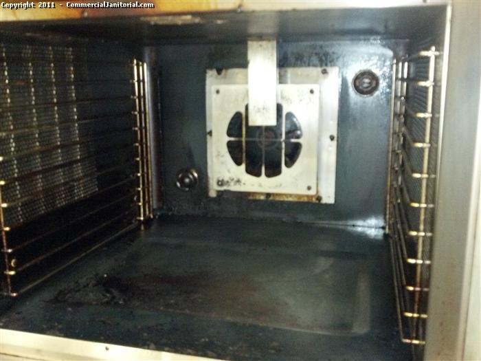 Commercial kitchen and restaurant cleaning. This is an AFTER picture of an oven