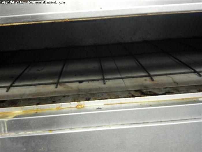 Commercial kitchen and restaurant cleaning in DC. This is a before picture of an oven