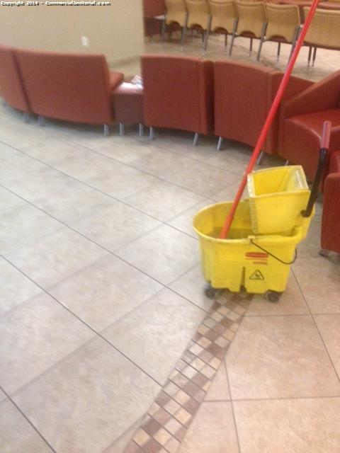 All floor areas were swept throughly before being moped. 