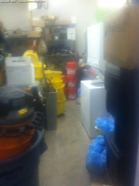Hey bill me and floor crew cleaned out back room so now we have room to wash and I can get to some of these vacuums / machines out of the way. 