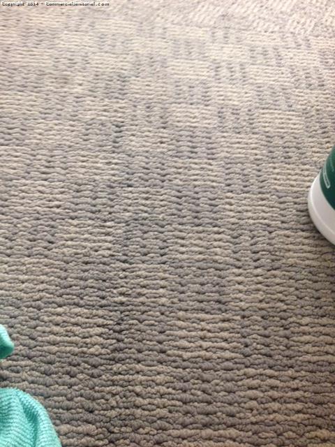Here is a closer look at our carpet to show that we are seeing results 