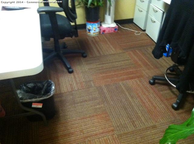 Employee office area is vacuumed and dusted looking great!